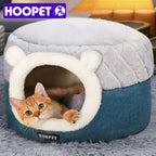 HOOPET Cat Bed House Plush Winter Sleeping Mat