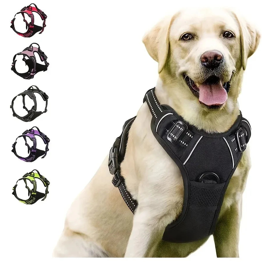 Leather Dog Vest Harness and Accessories Set
