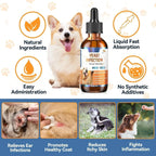 Natural Yeast Relief for Dogs - 60ml Liquid Formula