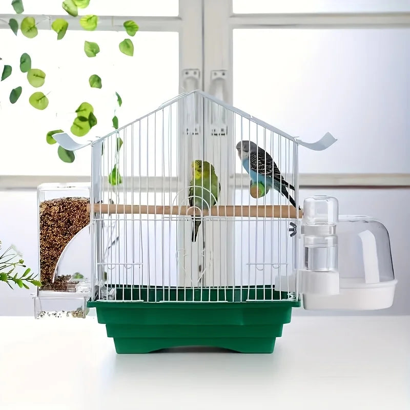 Transparent Acrylic Bird Feeder, Spill-Proof Seed Dispenser for All Birds, Battery-Free, Easy-Clean Outdoor