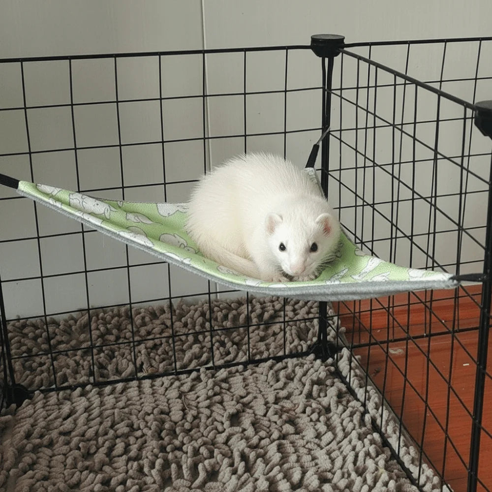 Ice Silk Hamster Triangle Hammock Breathable Skin-Friendly Guinea Pig Nest Double-sided Comfortable Pet Hammock Nest