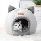 Cozy Cave Cat Bed - Indoor Deep Sleep Nest for Pets