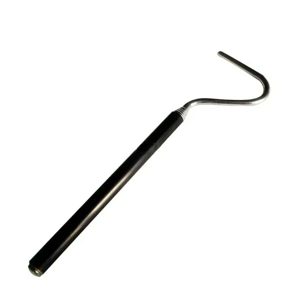 Portable Adjustable Snake Hook Stainless Steel Retractable Reptile Catcher Long Handle Non Slip Grip Snake Catching Tool Outdoor