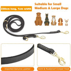 Leather Hands Free Adjustable Service Dog Leash