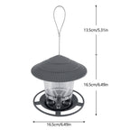 Bird Feeder Automatic Hanging Outdoor Garden Gazebo Wild Bird Feeding Container With Hang Rope House Decor Pet Supplies