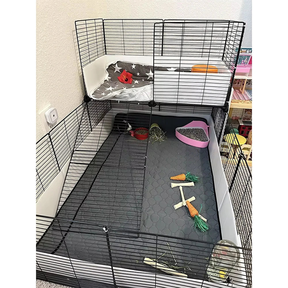 Guinea Pig Cage Lining Washable Guinea Pig Skin Pad Reusable and Non slip Urinary Pad for Guinea Pig Cat Dog Bed small animal