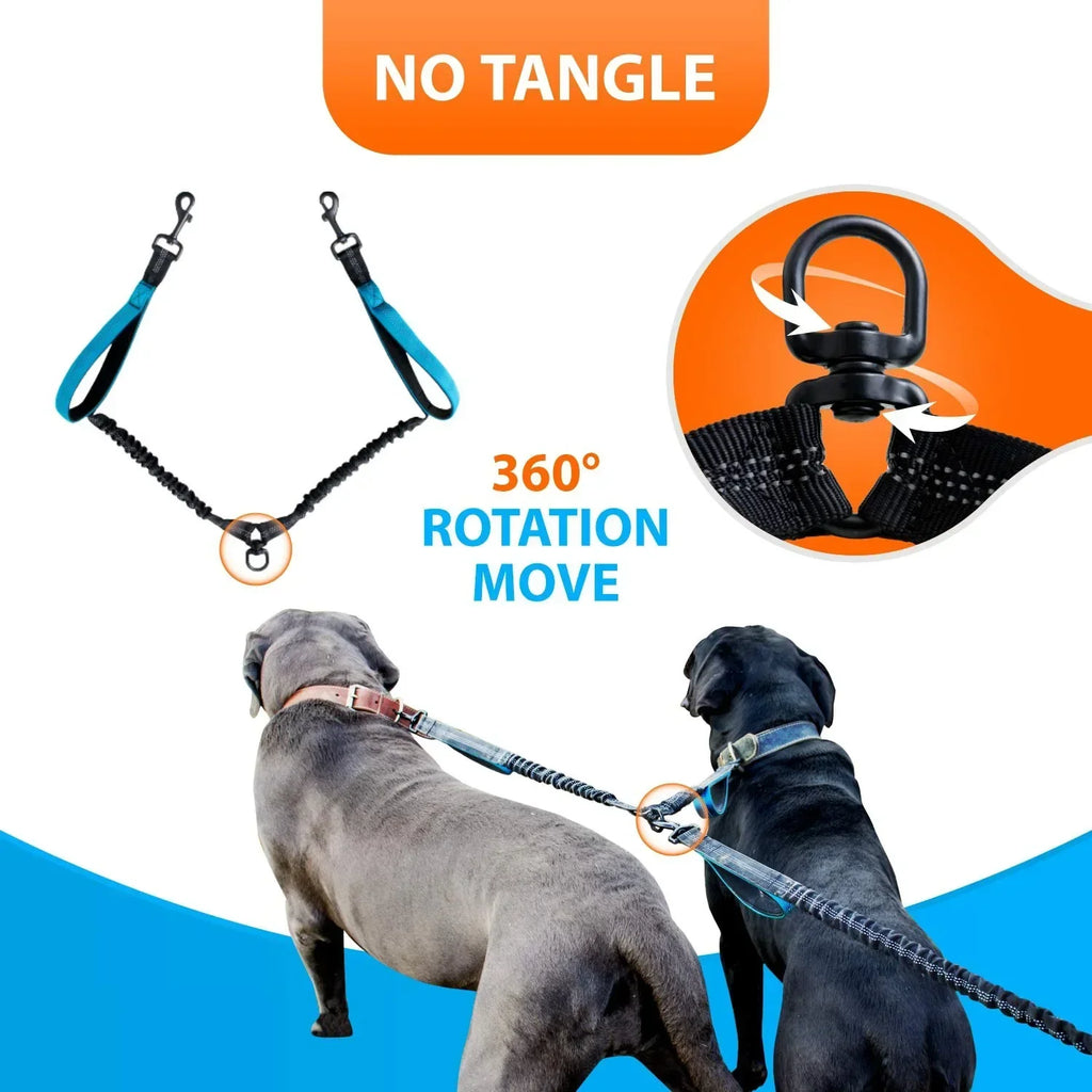 Explosion-Proof Nylon Pet Leash for Dogs - Double Leashes