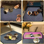Guinea Pig Cage Lining Washable Guinea Pig Skin Pad Reusable and Non slip Urinary Pad for Guinea Pig Cat Dog Bed small animal