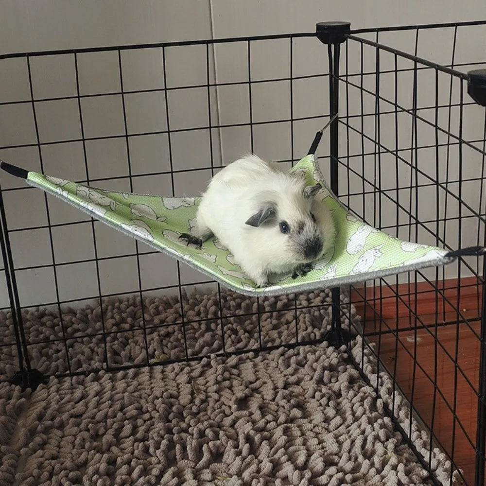 Ice Silk Hamster Triangle Hammock Breathable Skin-Friendly Guinea Pig Nest Double-sided Comfortable Pet Hammock Nest