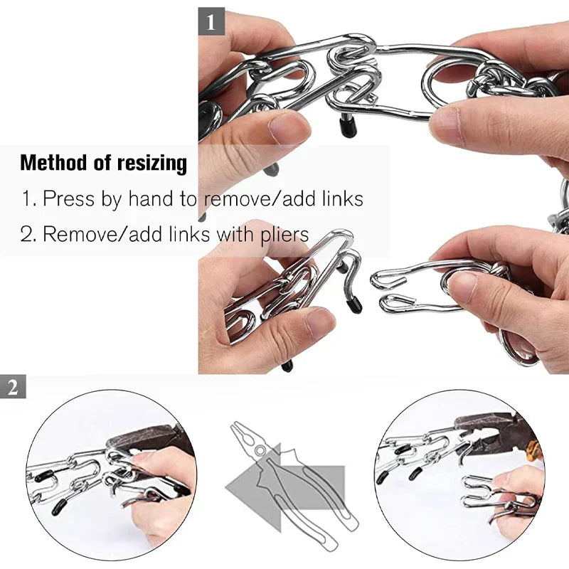 Stainless Steel Adjustable Dog Prong Training Collar