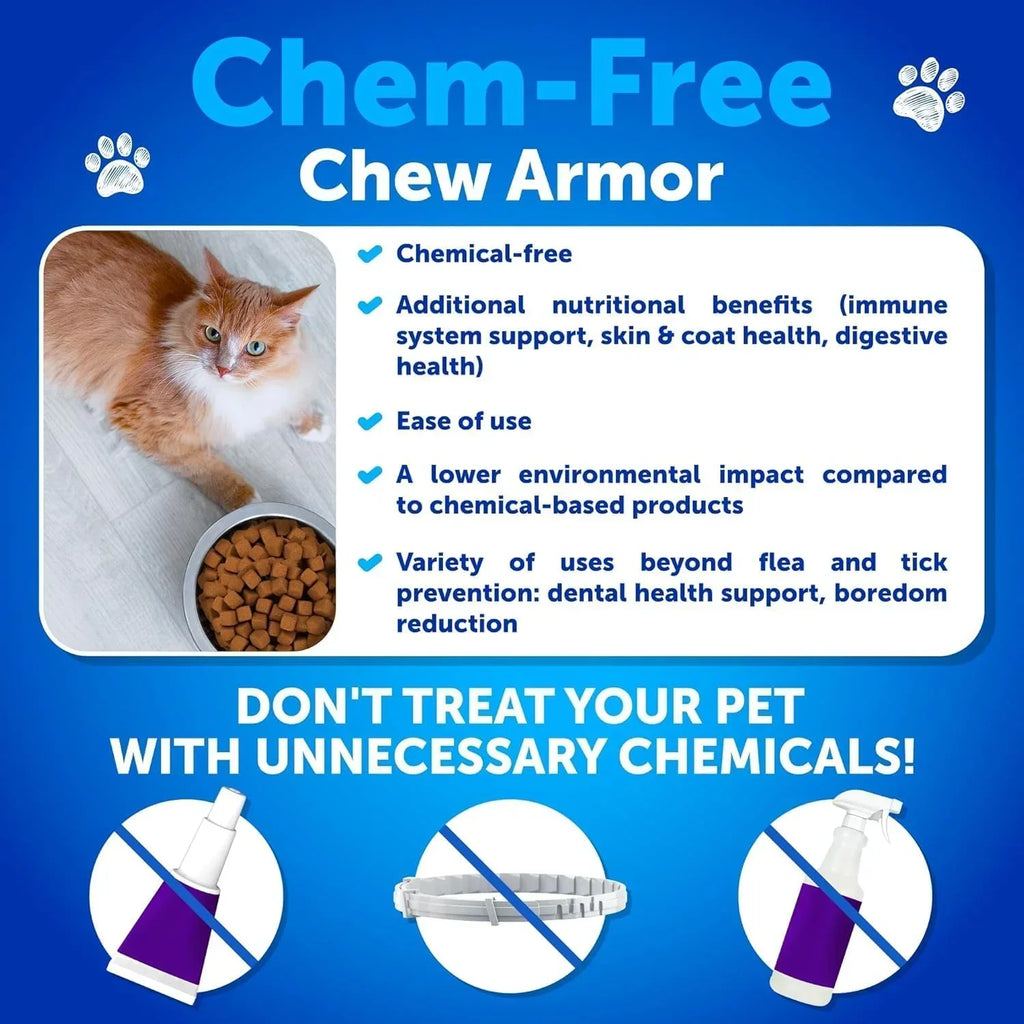 Cat Flea & Tick Control Chewables - Taurine for Cats