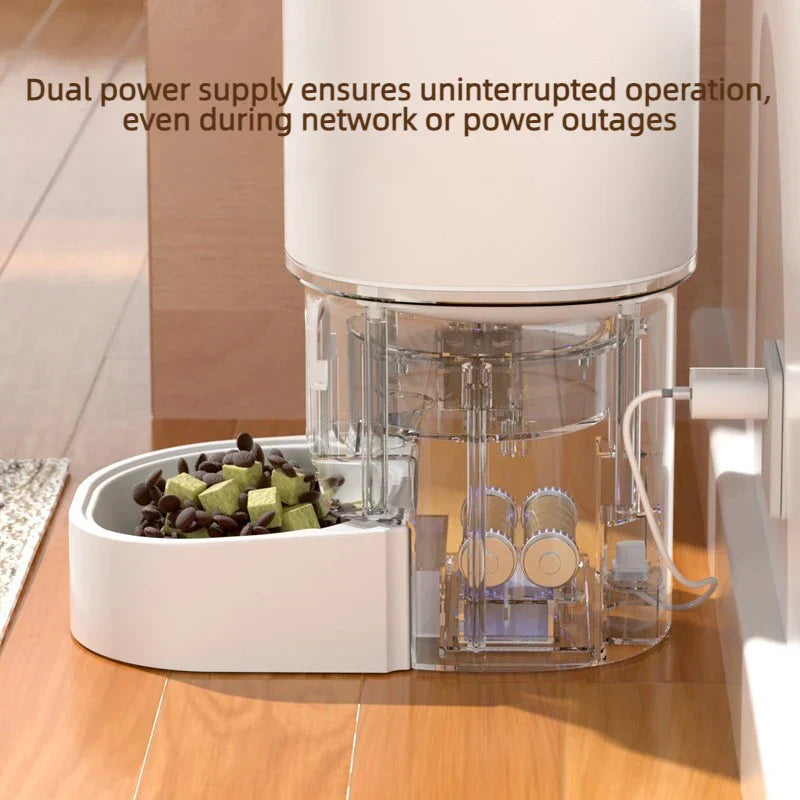 Automatic Pet Feeder 4L with Stainless Steel Bowl