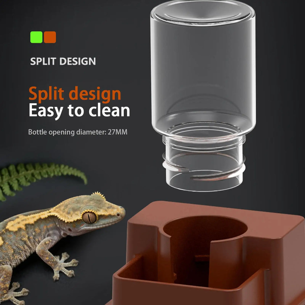 Automatic Reptile Feeder Reptile Automatic Dish Tortoise Water Dish Gecko Drink Dispenser for Lizard Chameleon Snake Frog Hermit