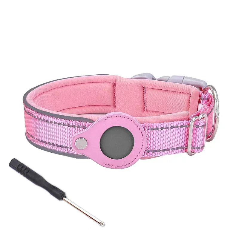Waterproof Airtag Dog Collar for Large Dogs - Reflective