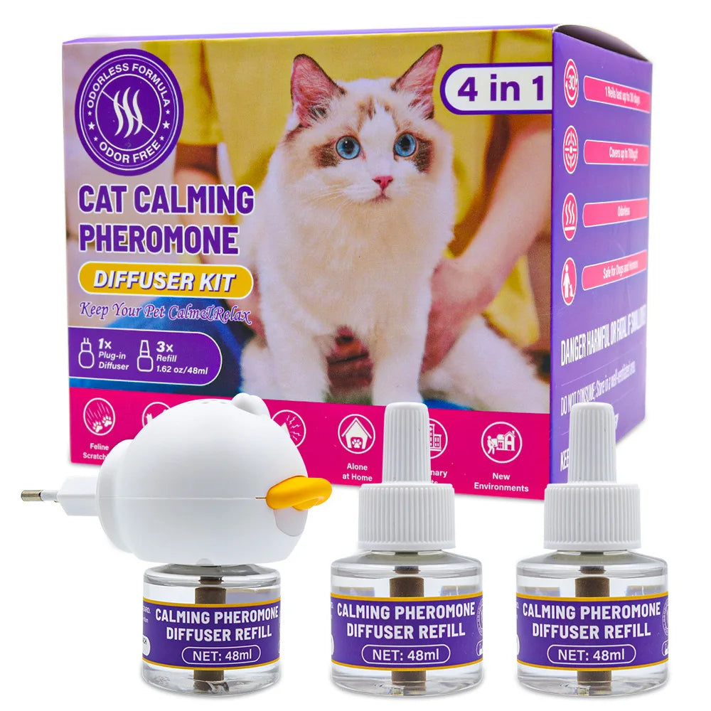 4-in-1 Electric Pheromone Diffuser for Cats and Dogs