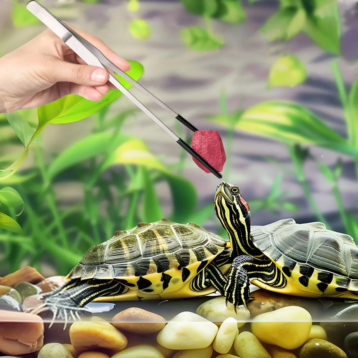 Stainless Steel Reptile Feeding Long Tongs Tweezers For Reptile, Lizards, Spider, Tarantula, Hedgehog, Snake, Aquarium