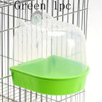 Transparent Bird Bath Tub - Splash-Proof PP Shower for Parrots, Lovebirds & Conures W/ Easy-Grip Handle