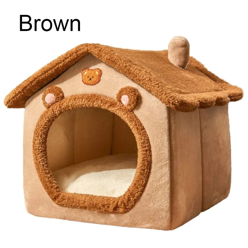 Cozy Cave Cat Bed - Indoor Deep Sleep Nest for Pets