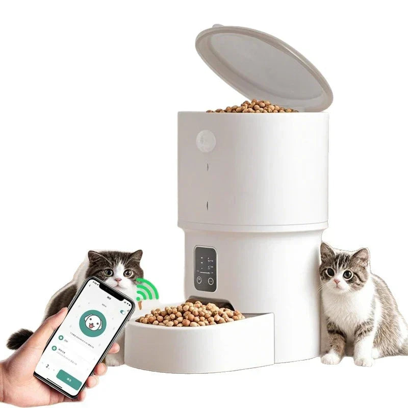 Automatic Pet Feeder 4L with Stainless Steel Bowl