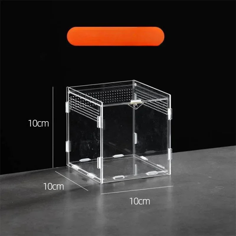 Reptile Habitat Terrarium Breeding Box Acrylic Case Nano Arboreal Tarantula Enclosure Spider Scorpion Bearded Dragon Habitat