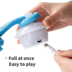 Smart Rolling Dog Ball Toy with Rope - Blue, Interactive