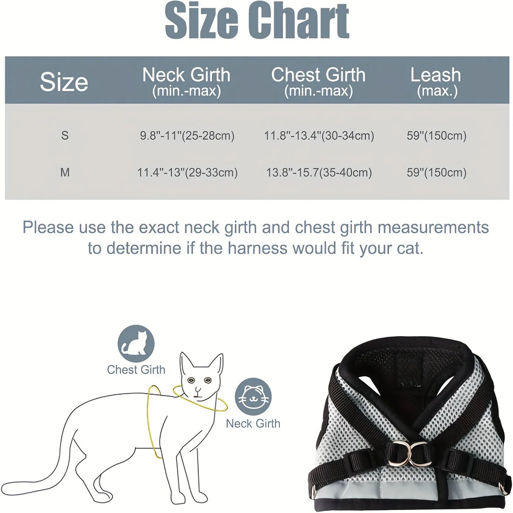Cats Harness and Leash Set by BeiYu Pet