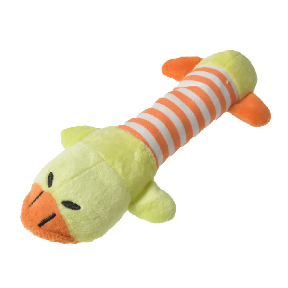 Plush Chew Toys for Small Dogs - Fleece Dinosaur