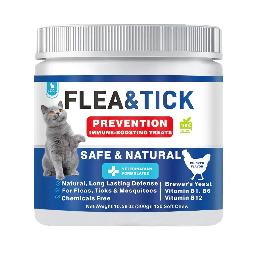Cat Flea & Tick Control Chewables - Taurine for Cats
