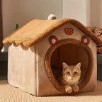 Cozy Cave Cat Bed - Indoor Deep Sleep Nest for Pets