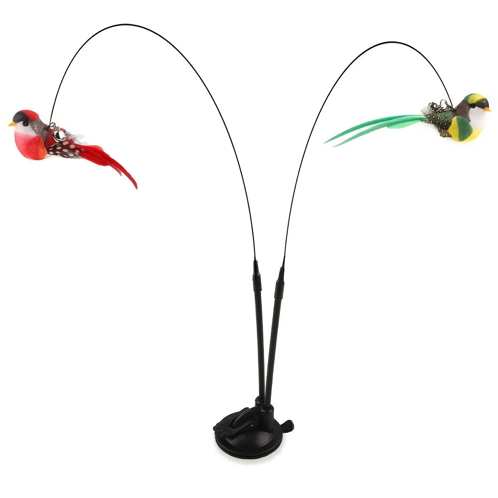 Cat Teasing Stick Set with Strong Suction Cup and Bell