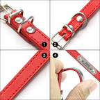 Personalized PU Leather Dog Collar for Small to Large Pets