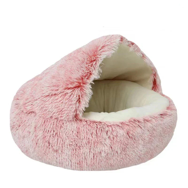 Soft Plush Round Cat Bed for Small Dogs - 40cm