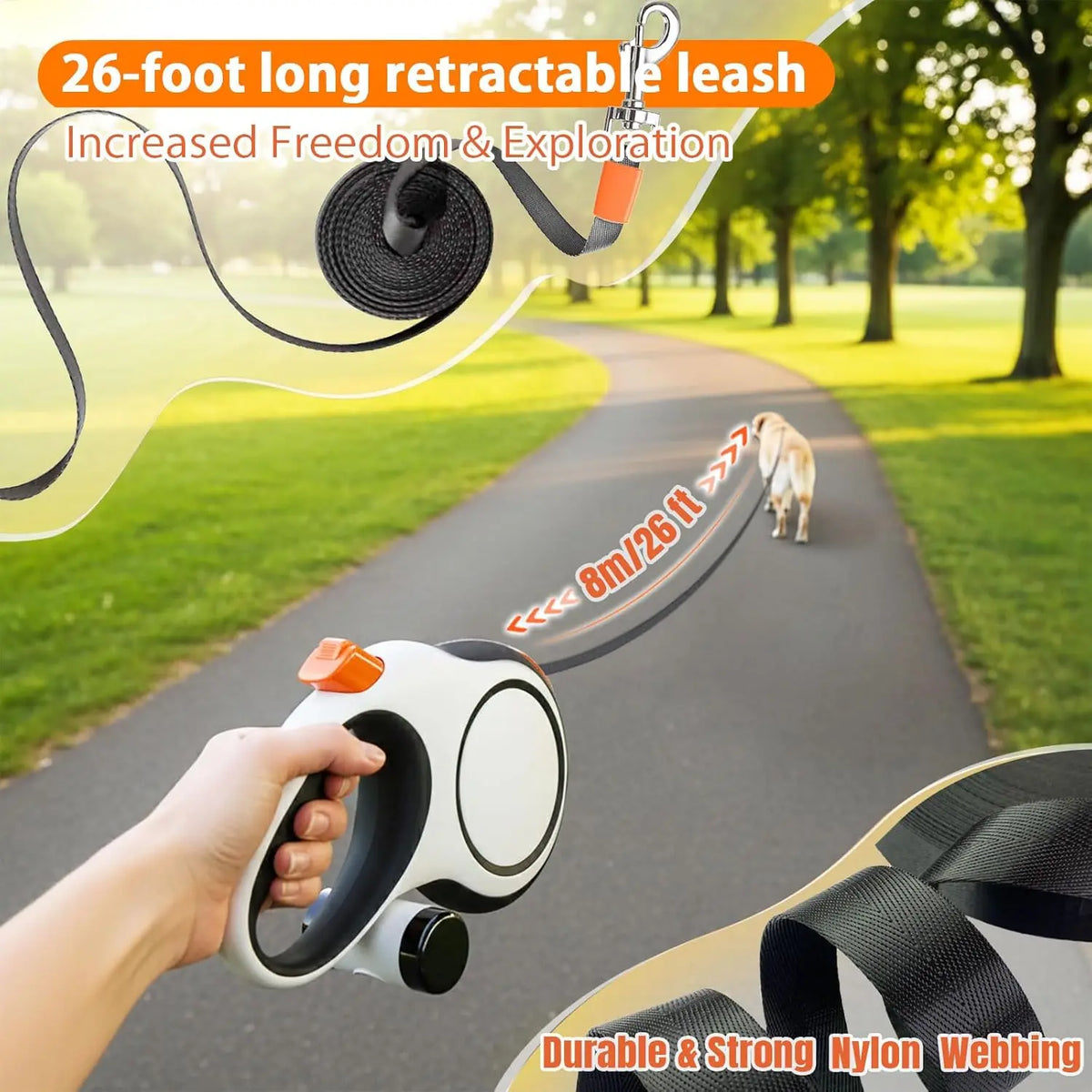 Retractable Dog Leash 5m 8m for Small and Big Dogs