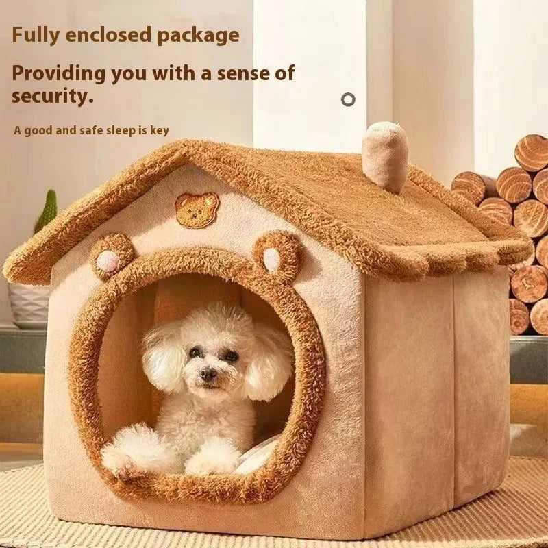 Cozy Cave Cat Bed - Indoor Deep Sleep Nest for Pets