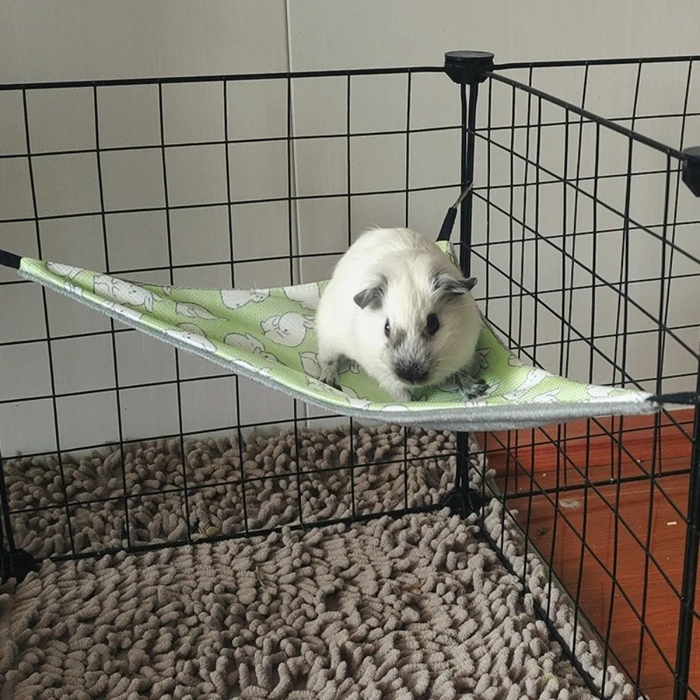Ice Silk Hamster Triangle Hammock Breathable Skin-Friendly Guinea Pig Nest Double-sided Comfortable Pet Hammock Nest