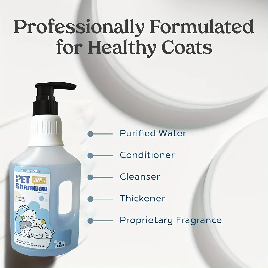 Pet Bath Gel for Cats and Dogs - 500ml Gentle Formula