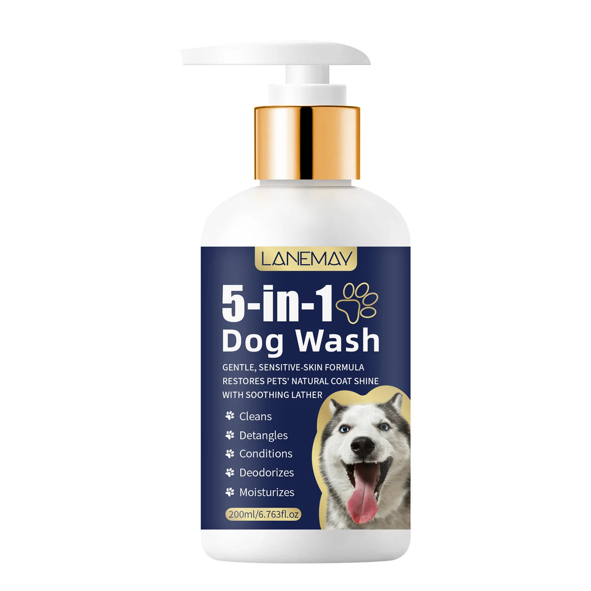 Pet Shampoo for Cats and Dogs - 200ml Odor Removal
