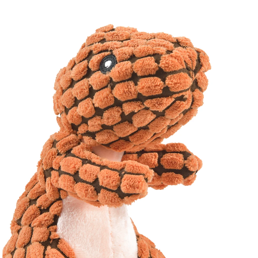 Plush Chew Toys for Small Dogs - Fleece Dinosaur
