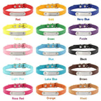 Personalized PU Leather Dog Collar for Small to Large Pets