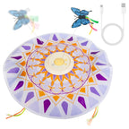 USB Rechargeable Cat Teaser Toy with Rotating Feathers