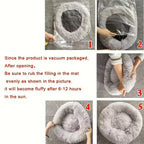Plush Round Cat Dog Bed - Warm & Washable