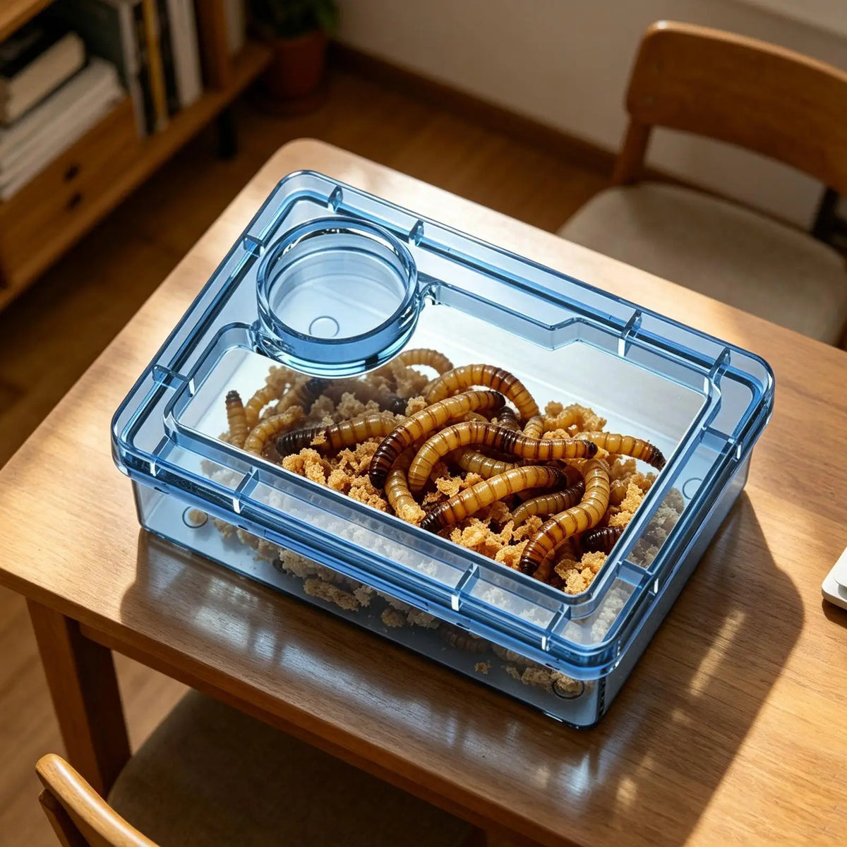 Reptile Food Dish Escape-Proof Reptile Feeder Escape Proof Lizard Feeding Dish for Hermit Crab Frog Spider Chameleon Iguana