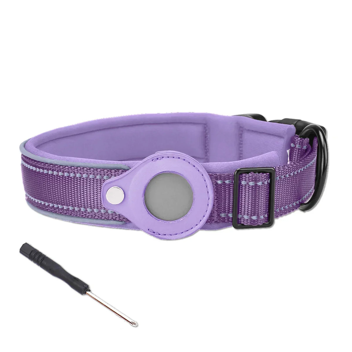 Waterproof Airtag Dog Collar for Large Dogs - Reflective