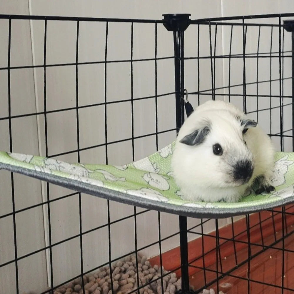 Ice Silk Hamster Triangle Hammock Breathable Skin-Friendly Guinea Pig Nest Double-sided Comfortable Pet Hammock Nest