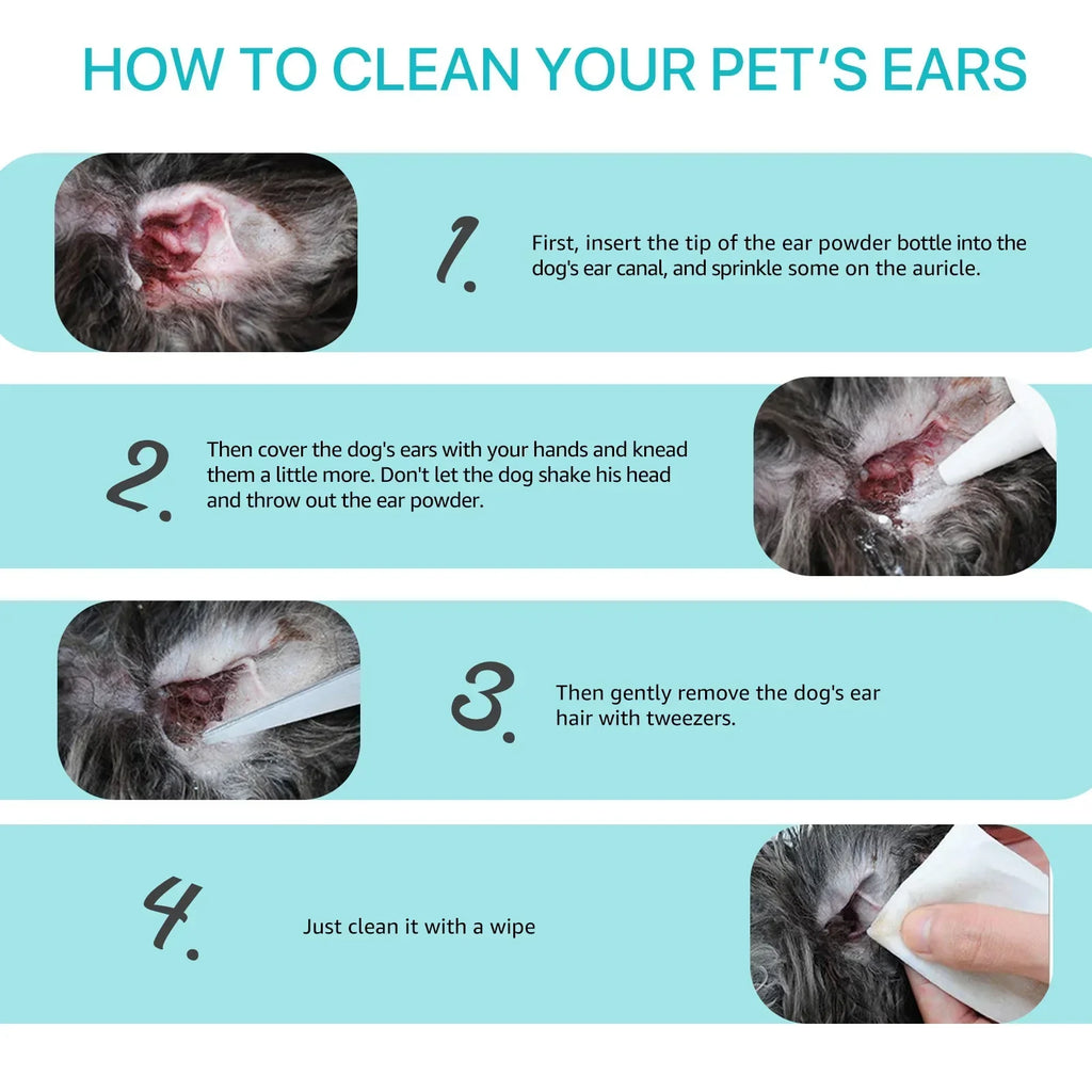Pet Ear Powder for Dogs - Ear Hair Removal 30g