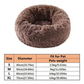 Plush Round Cat Dog Bed - Warm & Washable