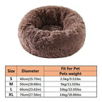 Plush Round Cat Dog Bed - Warm & Washable