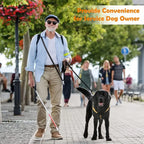 Leather Hands Free Adjustable Service Dog Leash