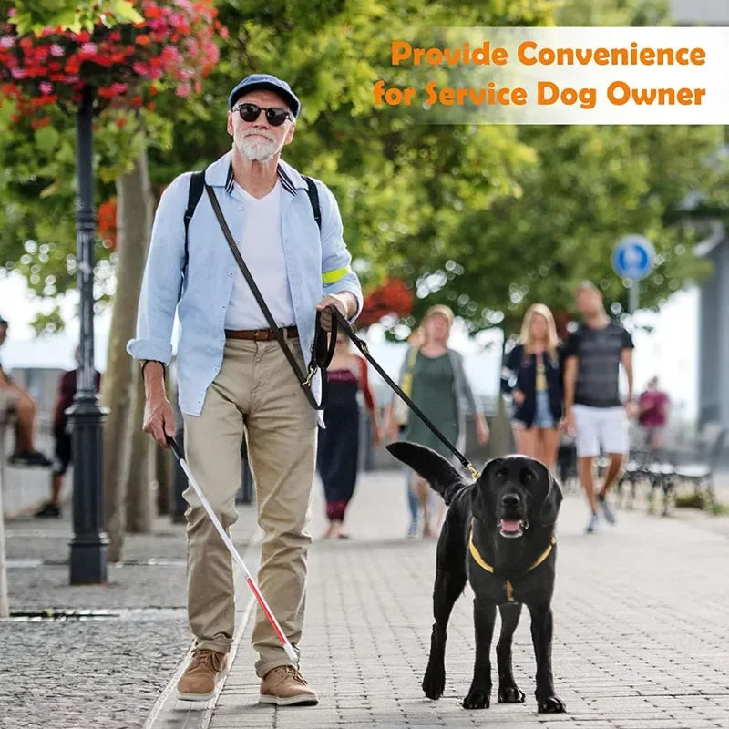 Leather Hands Free Adjustable Service Dog Leash