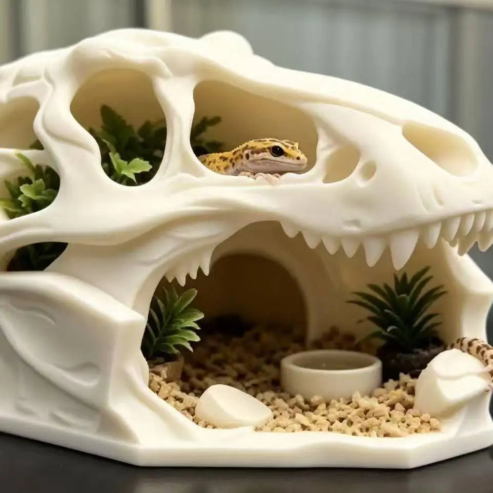 Reptile Cave Hideout Shelter Climbing Pet House Aquarium Tank Landscape Fish Tank Decor for Lizard Snake Tortoise Small Fish